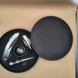 Black Men's Grooming & Bar Accessory Kit with Compact Case